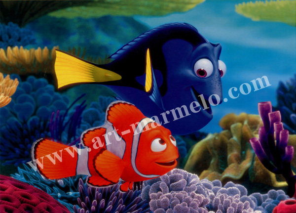 ディズニーの額入りポスター 「Searching for Nemo」