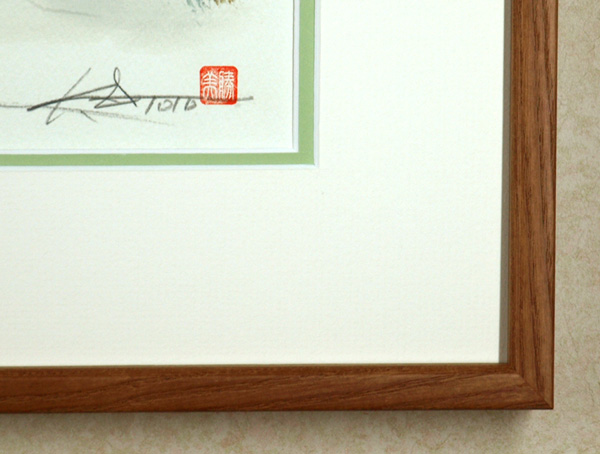 後藤勝美の版画「白川郷」サイン、版画の通販専門店アート・マルメロ
