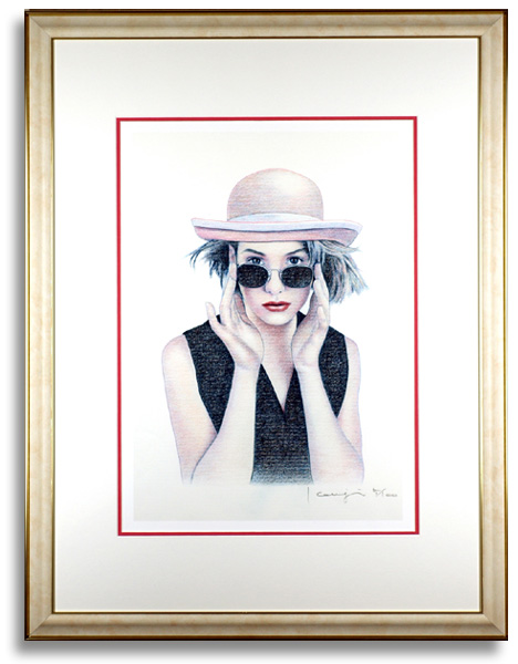 松原健治の版画「バカンス」額装L