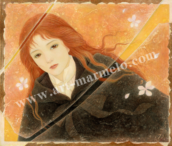 目黒直子の版画「Distance}
L