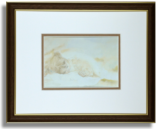 おおた慶文のポストカード額装「朝の陽光」額装