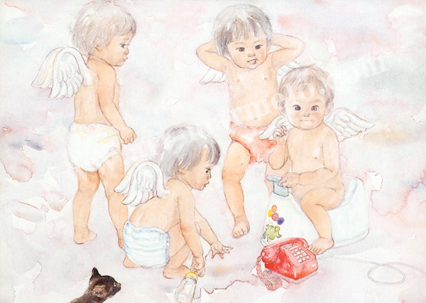 おおた慶文のポストカード額装「天使のソネット」