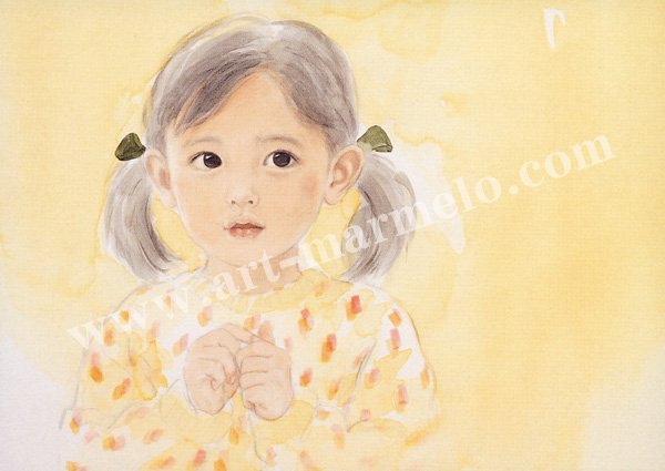 おおた慶文のポストカード額装「つぶらなひとみ」