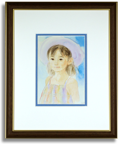 おおた慶文「虹の少女」 ポストカード額装