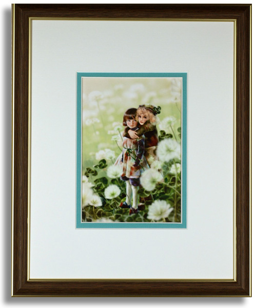 横田美晴のポストカード額装「The fairies of Kensington Gardens」額装