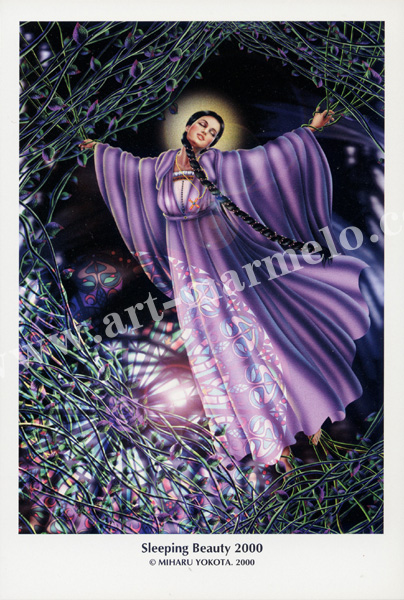 横田美晴のポストカード額装「Sleeping Beauty 2000」