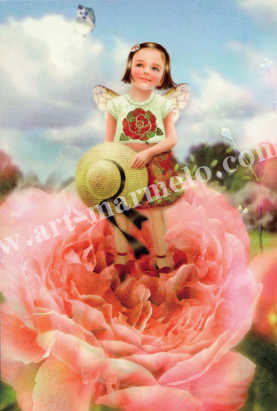 横田美晴のポストカード額装「S-Strawberry Hill」