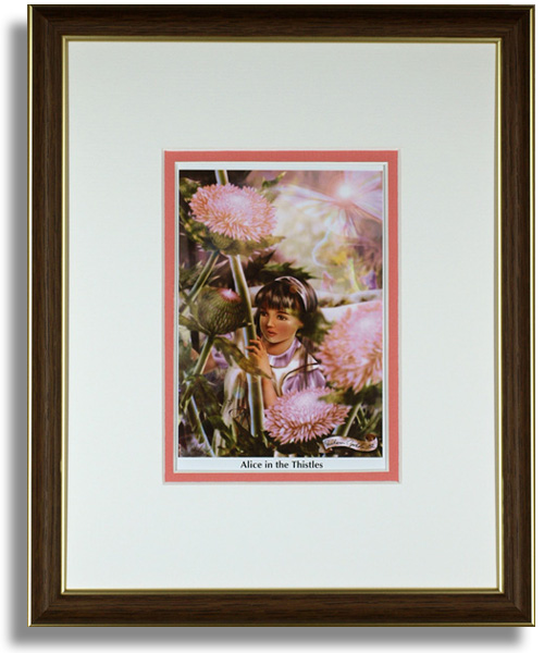横田美晴のポストカード額装「Alice in the Thistles」額装