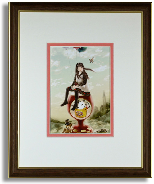 横田美晴のポストカード額装「Humpty Dumpty」額装