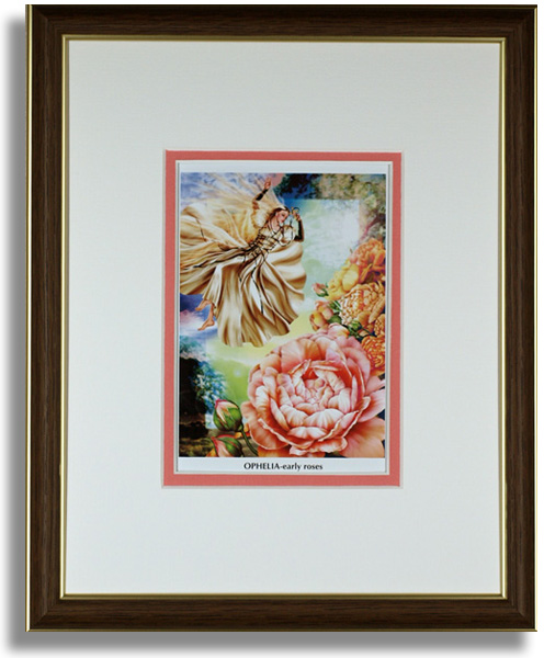 横田美晴のポストカード額装「OPHELIA-early roses」額装
