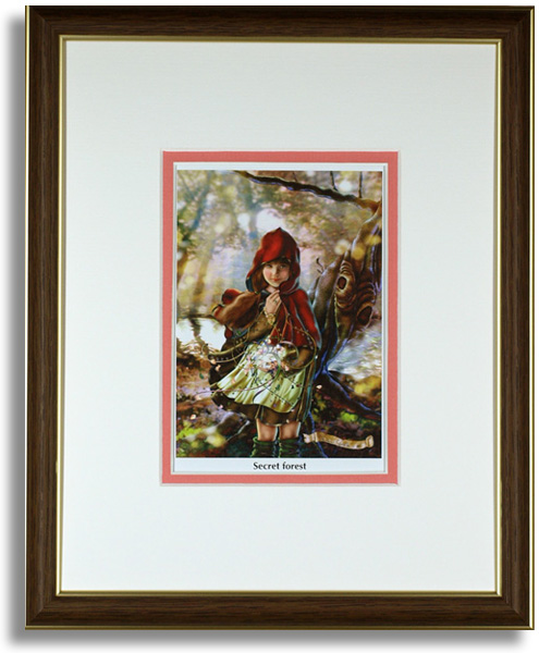 横田美晴のポストカード額装「Secret forest」額装