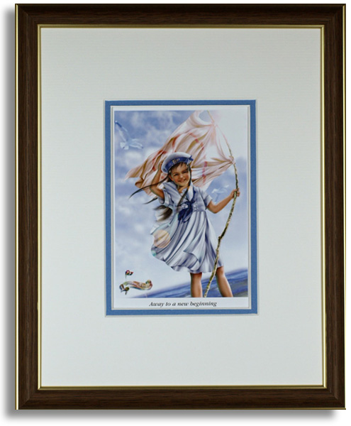 横田美晴のポストカード額装「Away to a new beginning」額装