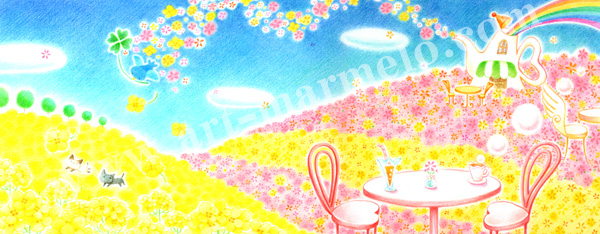 Sakuraの版画「Tea for Two」、版画の通販専門店アート・マルメロ