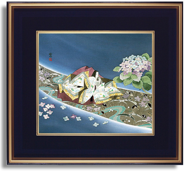 東聖観「夏の残り香」源氏物語色紙額装