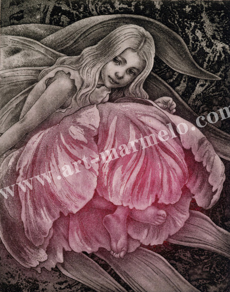 高田美苗の銅版画「FAIRY3」