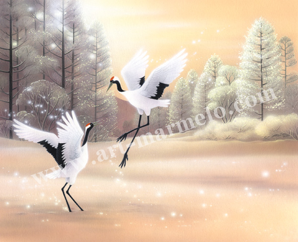 梅川紀美子の版画「日向」L