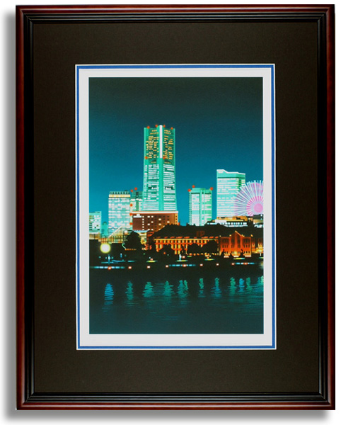 矢道瞬の版画「CityⅦ」額装、版画の通販専門店アート・マルメロ