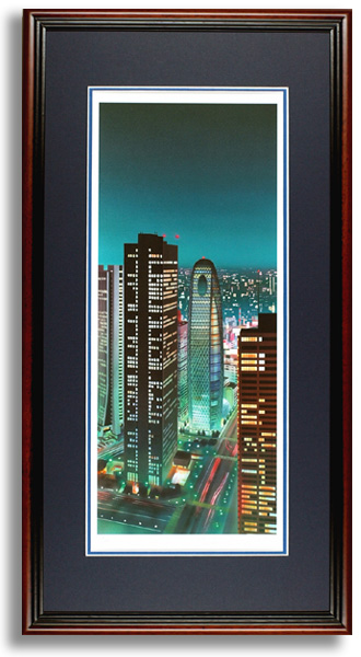 矢道瞬の版画「CityⅧ」額装、版画の通販専門店アート・マルメロ