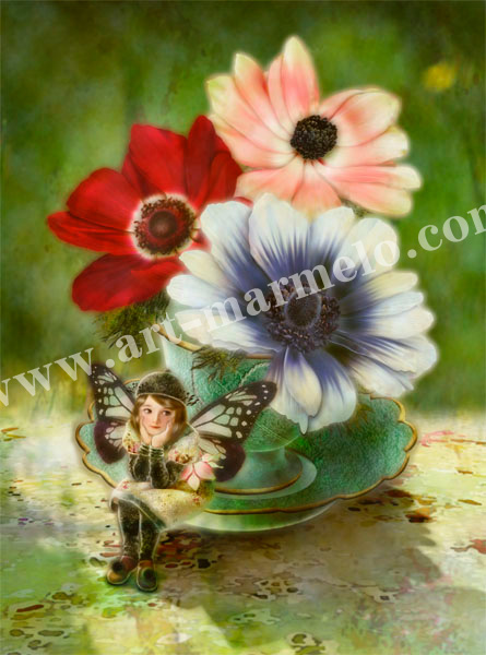 横田美晴の版画「A-Anemone」