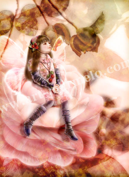 横田美晴の版画「C-Camellia」