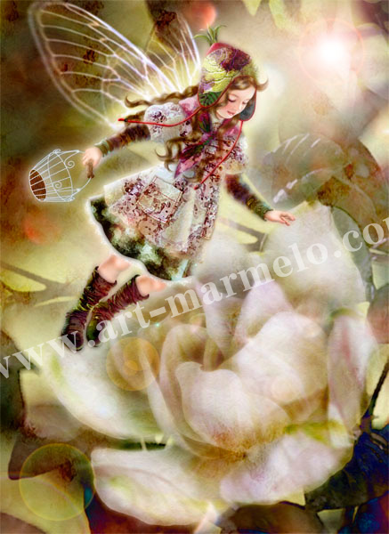 横田美晴の版画「G-Gardenia」