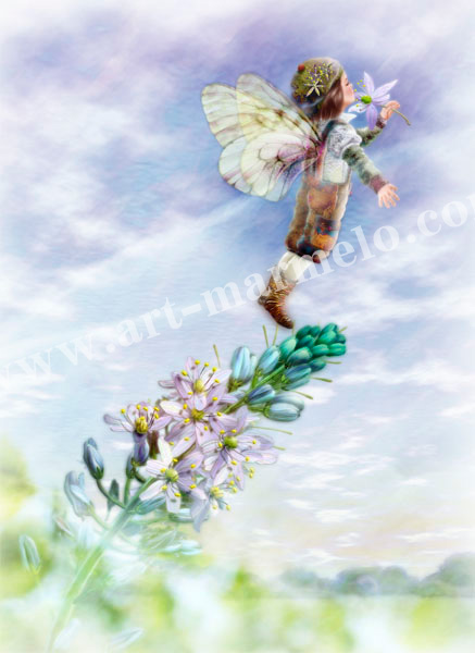 横田美晴の版画「H-Wild Hyacinth」