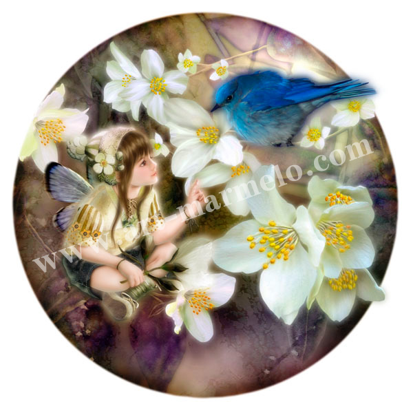 横田美晴の版画「O-Mock-Orange」