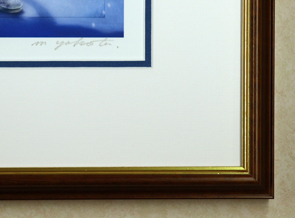 横田美晴の版画「X-Xmas Rose」サイン