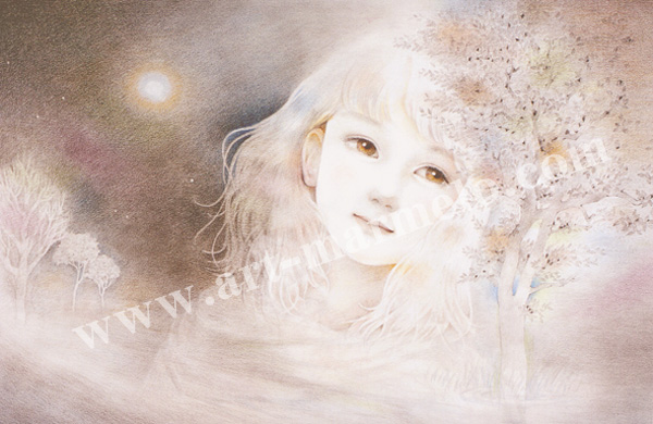 堀江祐理子の版画「ゆるやかな時間」