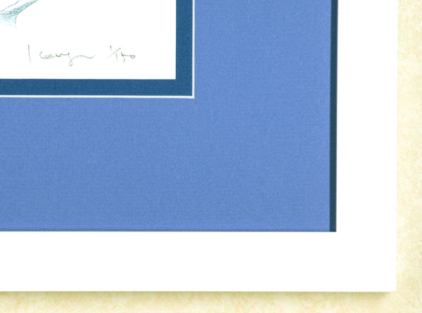 松原健治の版画「プルメリア」サイン